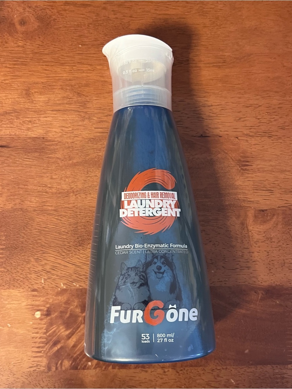 NIB Fur Gone Laundry Detergent for Dogs and Cats 800 mL